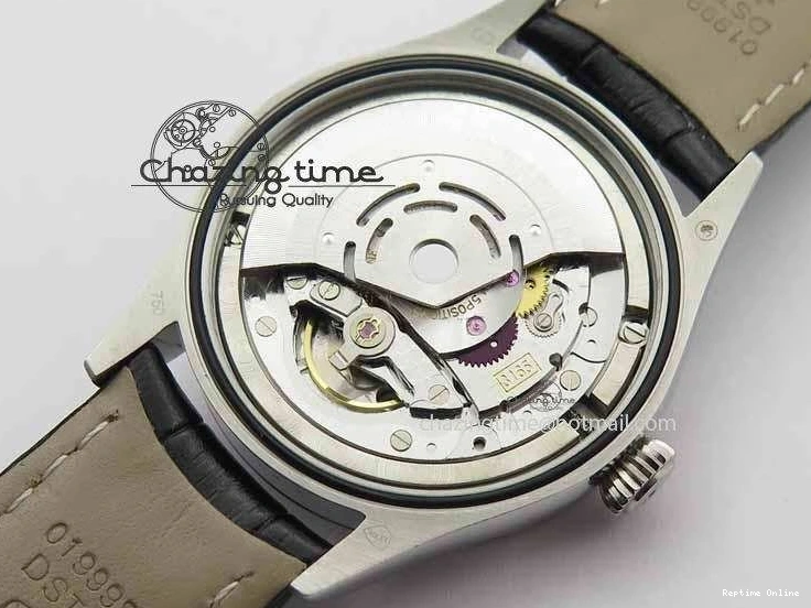 0217 Cellini Date VF Best Edition SS Black Dial Stick Markers On Black Leather Strap A Lightweight 3725